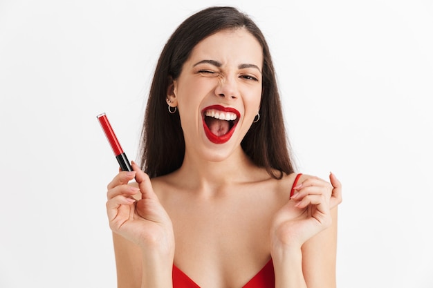 Premium Photo Photo Of Young Happy Excited Woman Posing Isolated