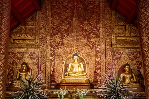 Premium Photo | Phra buddha sihing is a buddhist posture of the ...