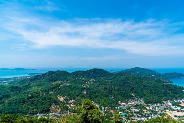 Premium Photo Phuket City Skyline With Sea Beach