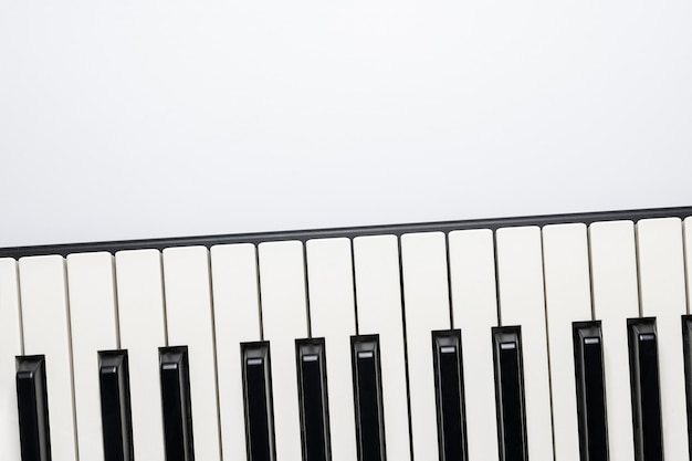 Premium Photo | Piano keys with copy space, isolated for design, top ...