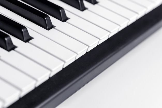 Premium Photo | Piano keys with copy space, isolated. piano or ...