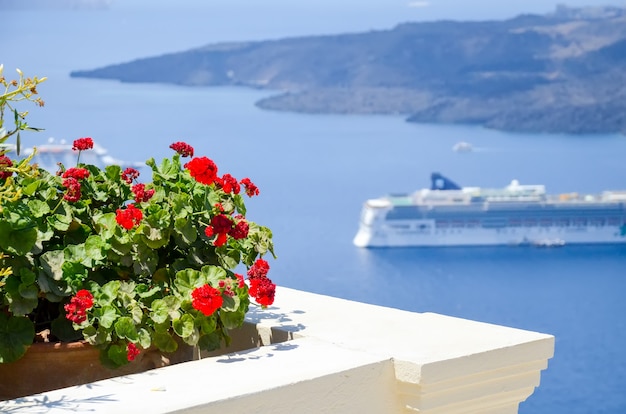 picturesque greek island on aegean sea