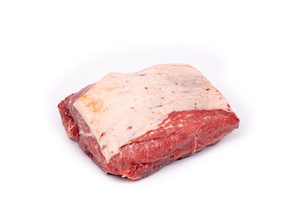 Premium Photo | Piece of fresh raw horse meat isolated on white background,