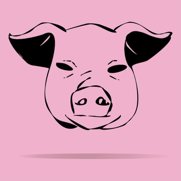 Premium Photo | Pigs vector illustration