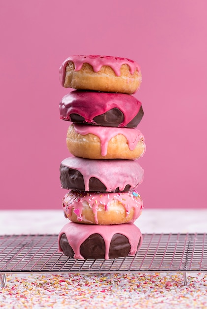Free Photo | Pile of sweet donuts