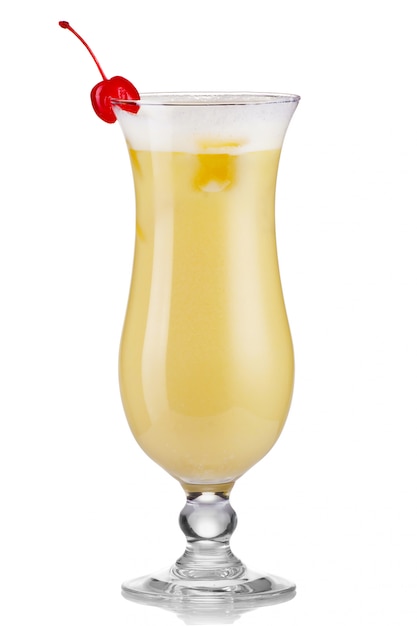 Premium Photo Pina Colada Drink Cocktail Glass Isolated On White 6002