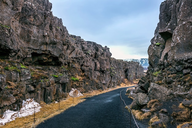 シンクヴェトリル国立公園 アイスランドの構造プレート 無料の写真