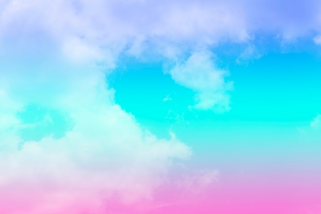 ピンクとブルーの空と雲 プレミアム写真
