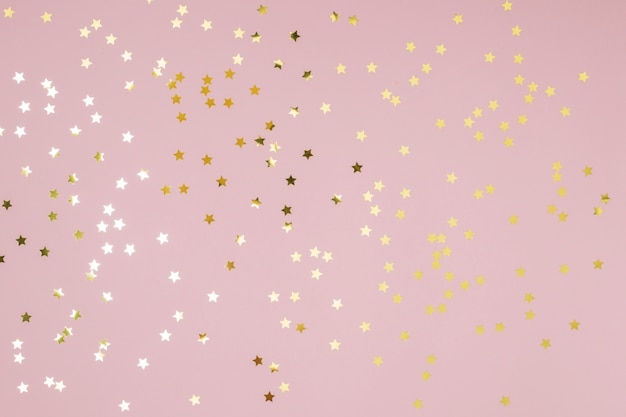 Premium Photo Pink Background With Golden Stars