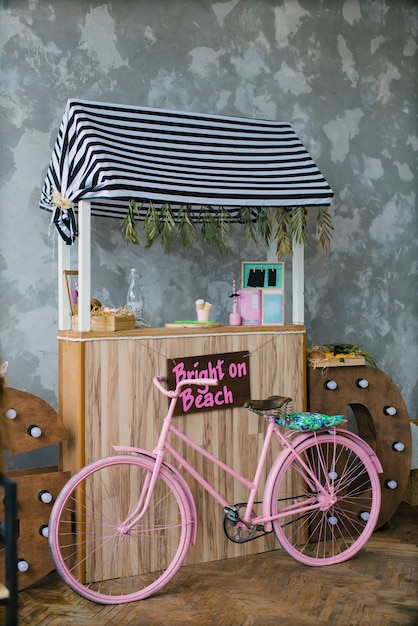 bright pink bike