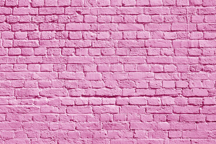 Premium Photo | Pink brick wall. loft interior design. pink paint of ...