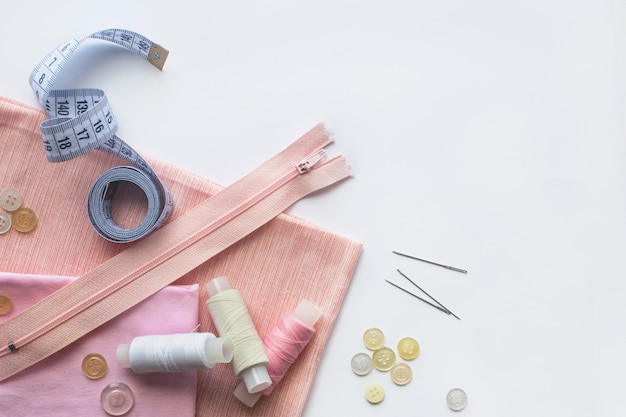 pink fabric buttons