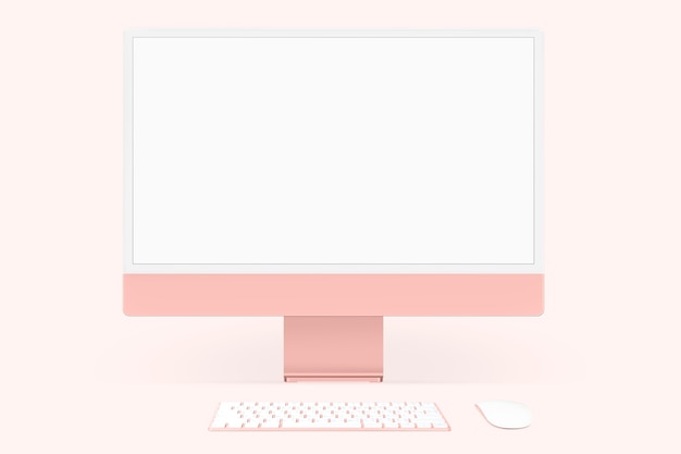Pink Feminine Computer Desktop Screen, How To Decorate A Computer Desktop Screen
