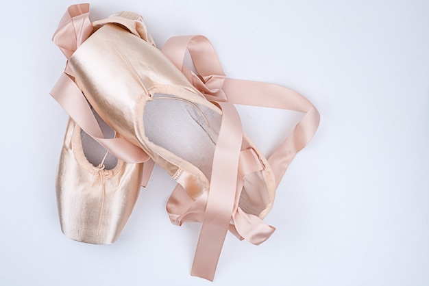 pink satin ballet shoes