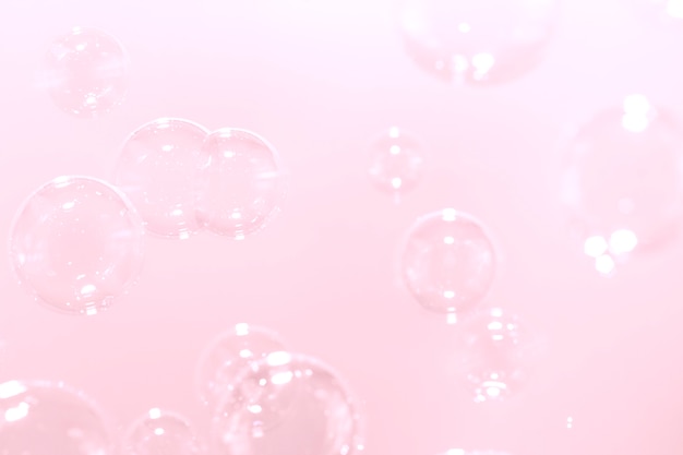 ピンクのシャボン玉の背景 プレミアム写真