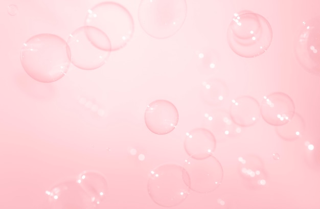 Premium Photo | Pink soap bubbles background.