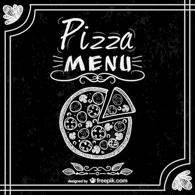 Pizza free vector restaurant menu