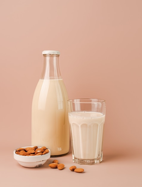 Premium Photo | Plant based almond milk