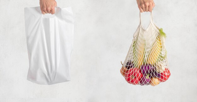 plastic mesh shopping bags