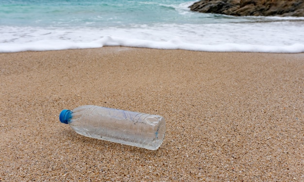 Premium Photo | Plastic bottle waste is an environmental pollution on ...