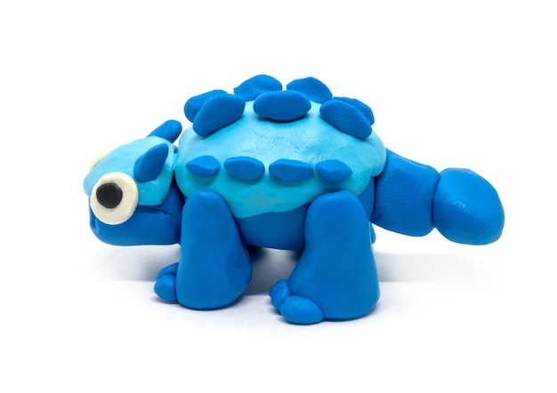 Premium Photo Playdough Ankylosaurus On Table