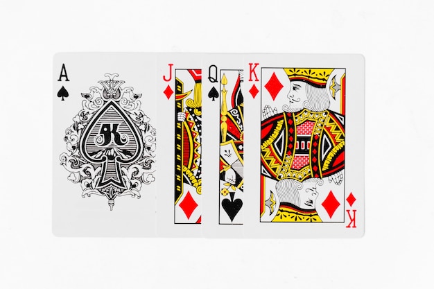 Download Playing cards full deck and back white background mockup | Premium Photo