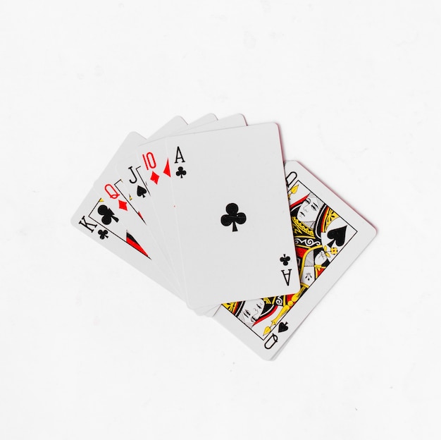 Playing cards full deck white background mockup | Premium Photo