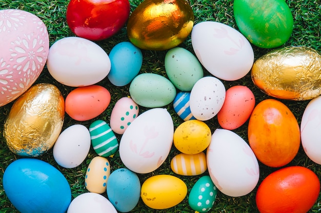 Free Photo | Plenty of colorful easter eggs