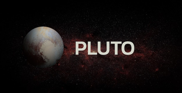 Premium Photo | Pluto on space background. elements of this image ...