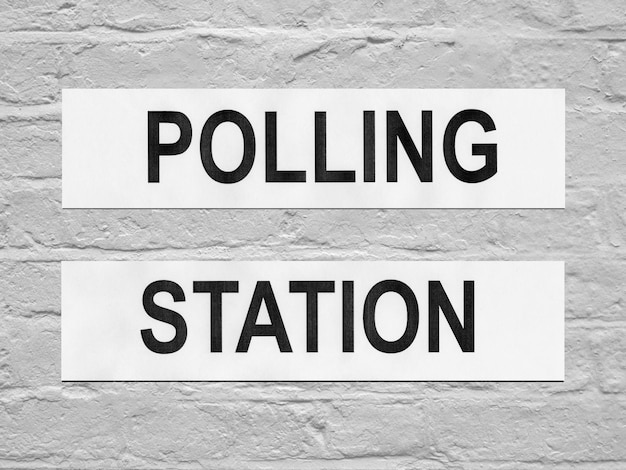 Premium Photo | Polling station sign