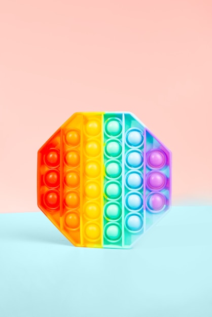 rainbow octagon pop it