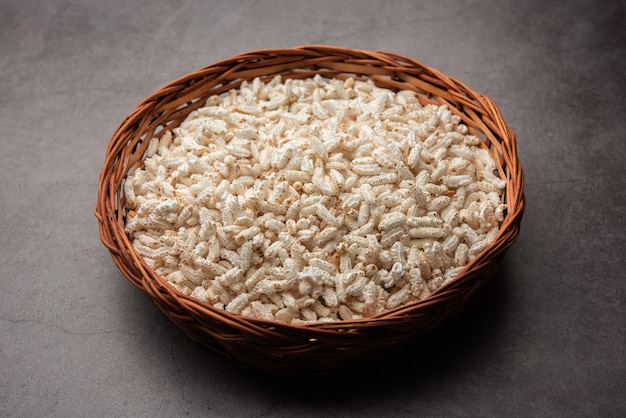 Premium Photo | Popped rice or nel pori also known as puffed lahi or ...