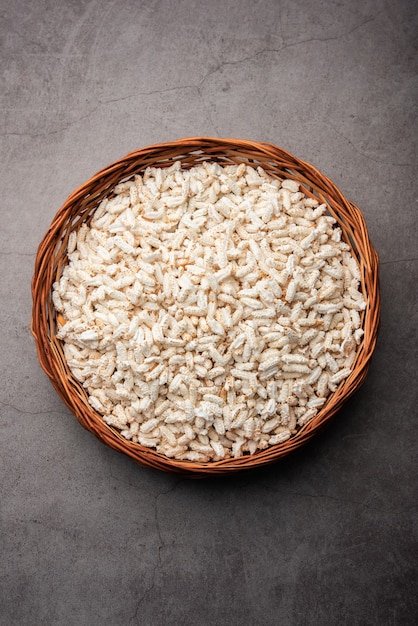 Premium Photo | Popped rice or nel pori also known as puffed lahi or ...