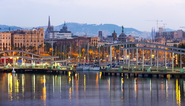 Free Photo Port Vell In Sunrise Barcelona