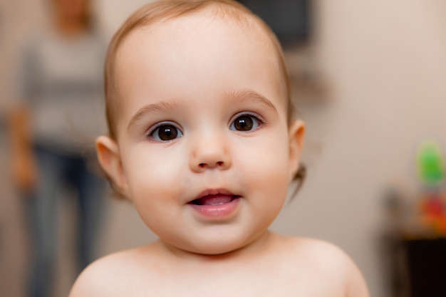 Premium Photo | Portrait of a baby 11 months old close up. cute baby ...