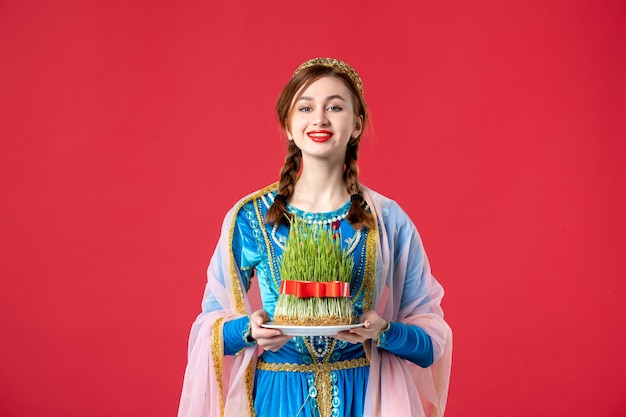 Free Photo Portrait Of Beautiful Azeri Woman In Traditional Dress