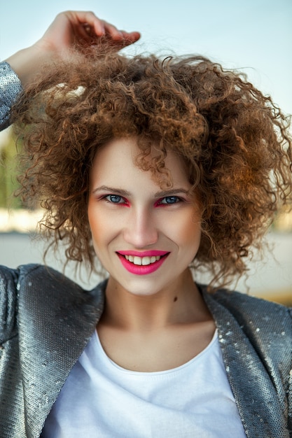 Premium Photo | Portrait of a beautiful brown-hair lady