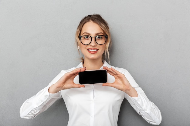 Premium Photo Portrait Of Beautiful Businesswoman Wearing Glasses