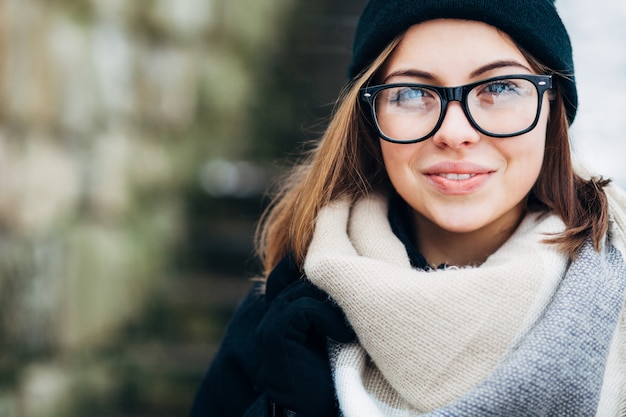 Premium Photo | Portrait of a beautiful girl with blue eyes and black ...