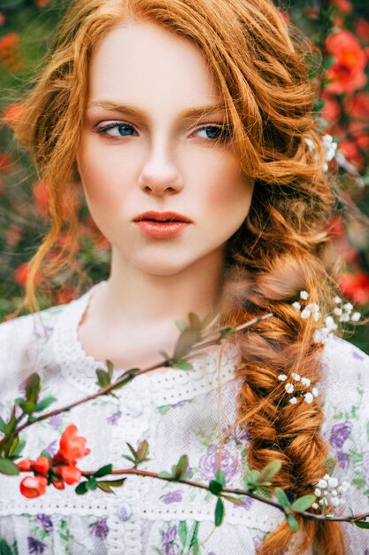 Premium Photo Portrait Of A Beautiful Redhead Girl