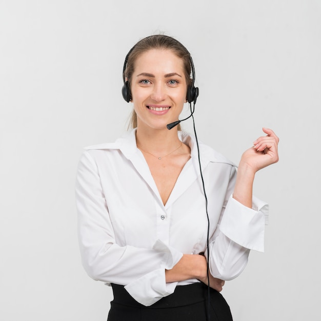 Portrait of call center woman Photo | Free Download