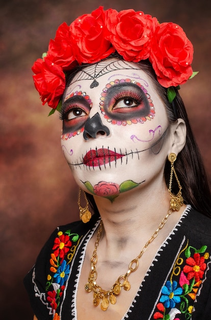 Premium Photo | Portrait of catrina typical mexican character ...