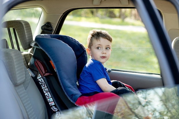 Portrait Of Cute Toddler Boy Sitting, Do Shuttles Have Car Seats
