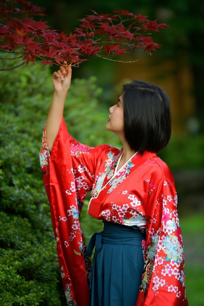 Premium Photo | Portrait of girl in japanese style costume