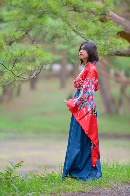 Premium Photo | Portrait of girl in japanese style costume