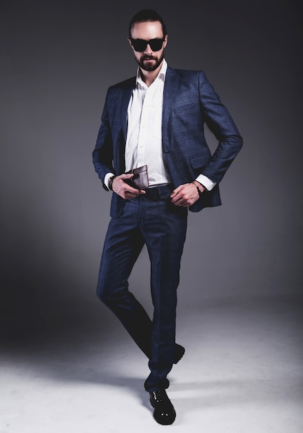 Free Photo | Portrait of handsome fashion stylish hipster businessman ...