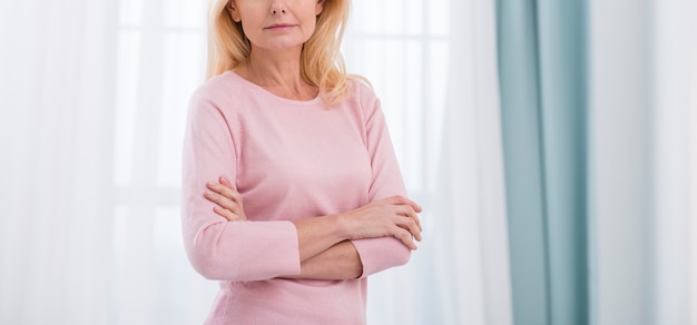 Portrait of lovely senior female posing Free Photo