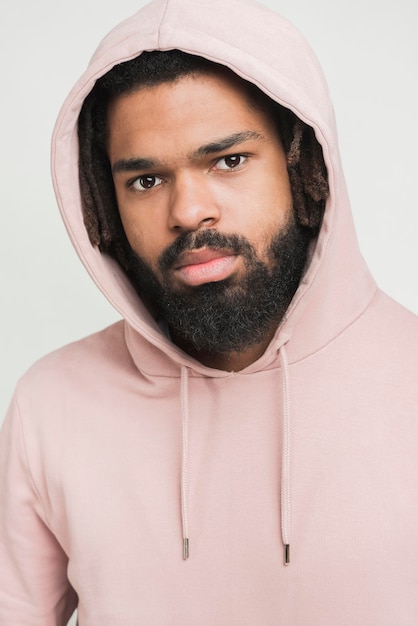 man with sweatshirt