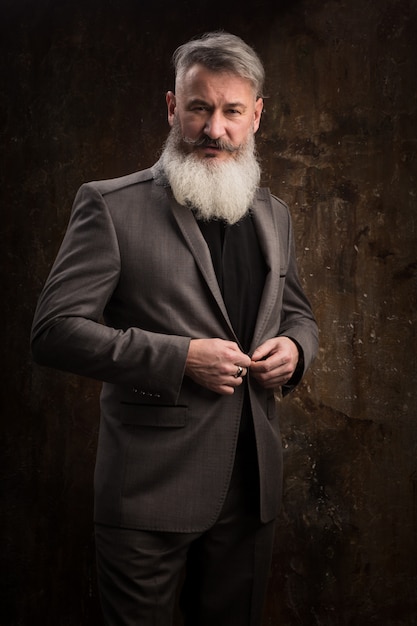 Premium Photo Portrait Of A Middle Age Man With Beard And Mustache