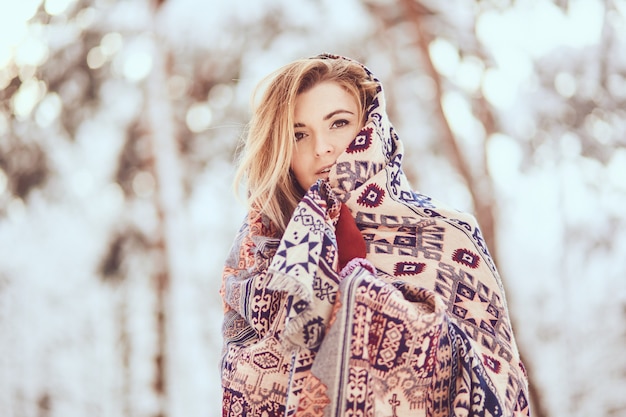 woman in scarf